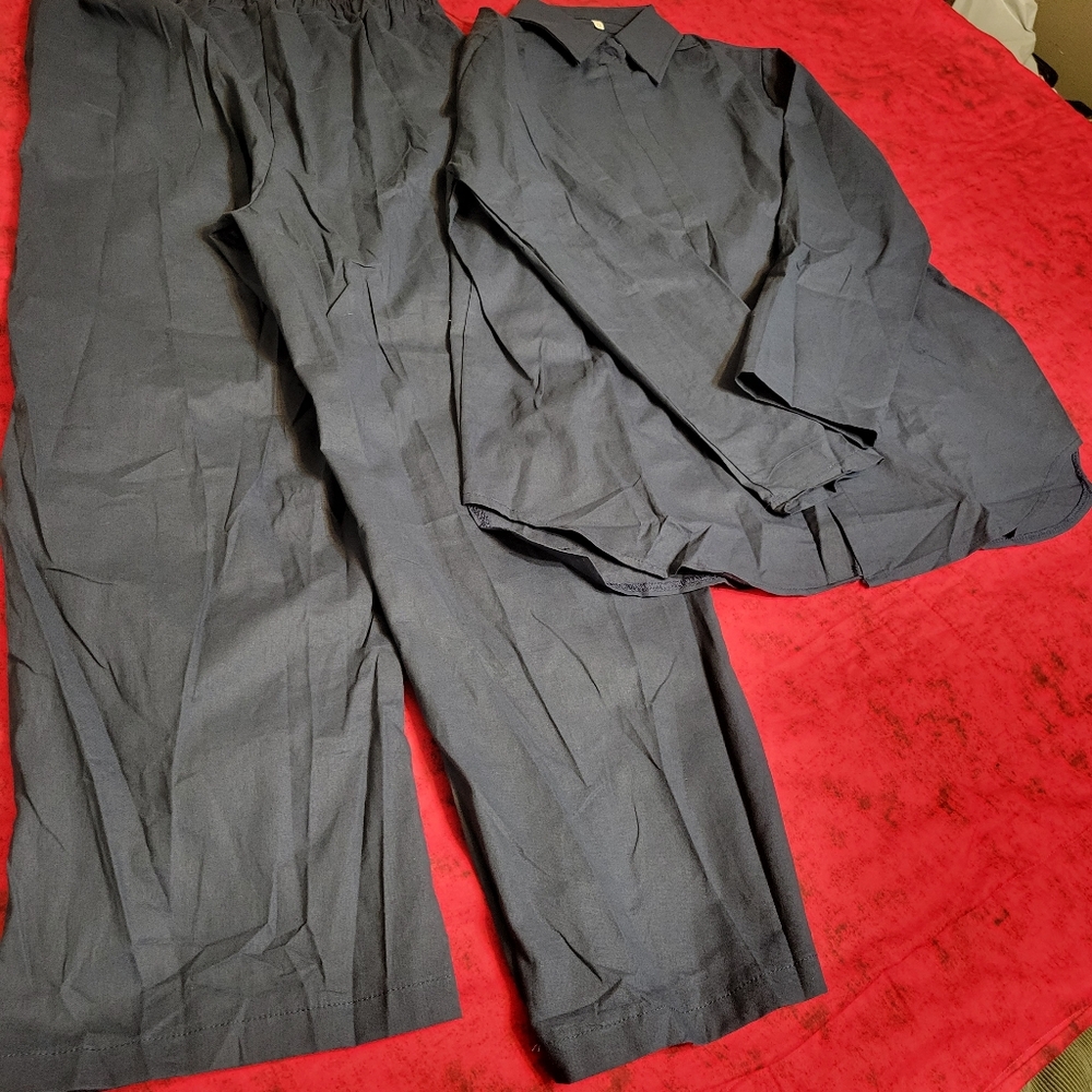 Women's Dark Blue Cotton Pants